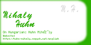 mihaly huhn business card